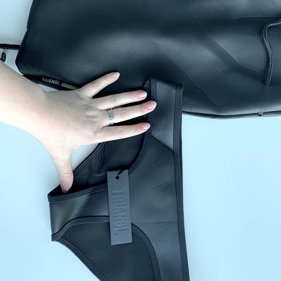 TRIANGL leather-look Bikini Bottoms - S - Picture 2 of 4